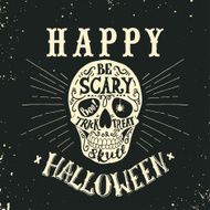 Hand drawn Happy Halloween lettering N2