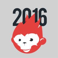 Symbol New Year Monkey 2016