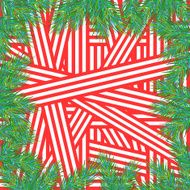 Sweet Christmas greeting card with fir twigs N3