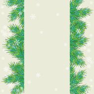Sweet Christmas greeting card with fir twigs N5