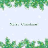 Sweet Christmas greeting card with fir twigs N6
