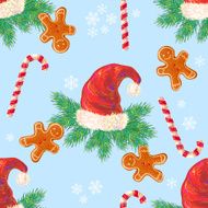Seamless Christmas pattern N46