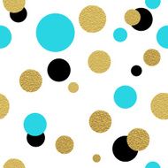 Classic dotted seamless gold glitter pattern