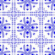 Seamless pattern in the style of Dutch tiles N2