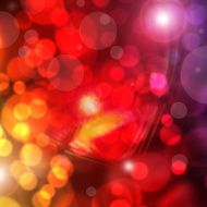 Red bokeh background with glowing sunlight