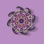 purple pattern circle ornament illustration