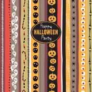 Seamless pattern Vintage Happy Halloween Flat style