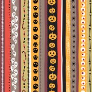 Seamless pattern Vintage Happy Halloween Flat style N2