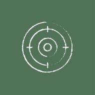 Target board icon drawn in chalk