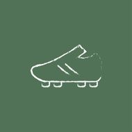 Football boot icon drawn in chalk