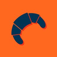 Vector croissant icon Food Eps10