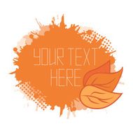 Vector autumn cover with orange leaves N2