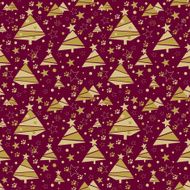 Christmas tree seamless pattern - Illustration