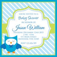 owl baby shower invitation