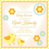 little chicken baby shower invitation
