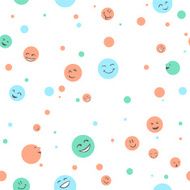 Seamless pattern - funny faces N2