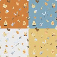 Easter Seamless Pattern N17