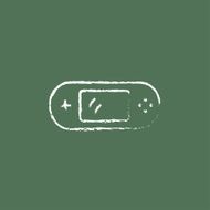 Game console gadget icon drawn in chalk