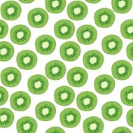 Hand-drawn vector illustration - Seamless pattern with kiwi