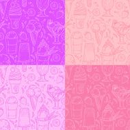 Hand drawn vector illustration - Collection of ice cream N2