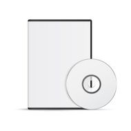 Blank Case and Disk Vector Illustration