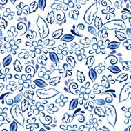 Floral watercolor pattern N3