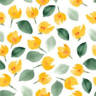 floral watercolor pattern vector background for your design N3