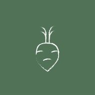 Beet icon drawn in chalk
