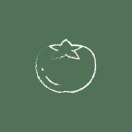 Tomato icon drawn in chalk