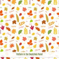 Realistic autumn leaves seamless pattern N2