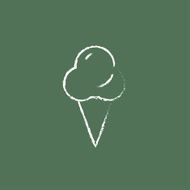 Ice cream icon drawn in chalk