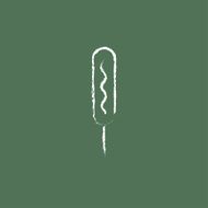 Corn dog icon drawn in chalk