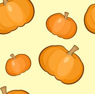 Seamless pattern with pumpkins N3