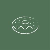 Doughnut icon drawn in chalk N2