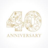 anniversary 40 vintage numbers