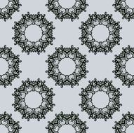 Syamless Print made od stylized round frames in oriental style