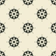 Seamless Print made of stylized black stars