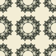 Seamless Ornamental Print endless lace in indian style
