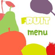 Fruits menu design template Healthy food