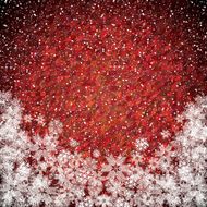 Christmas winter snowflakes red pattern background