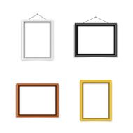 blank photo frame template set