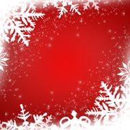 Red background with snowflakes N2