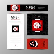 Template of identity for sushi restaurant and bar N2