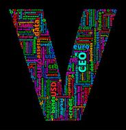 Letter V on Business and Finance Word Cloud N2