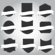 labels or badges retro style set N2