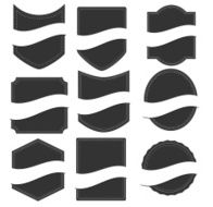 labels or badges retro style set N3