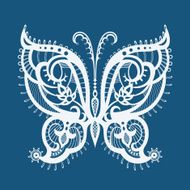 Lacy abstract butterfly N6