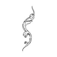 traditional hand drawn floral swirl N8