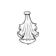 traditional hand drawn floral swirl N19