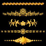 Set of gold dividers